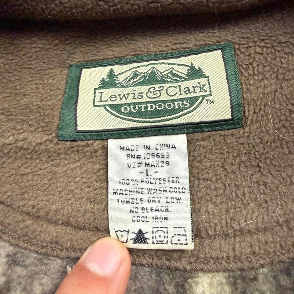 Lewis & Clark Outdoors Camo Fleece Jacket Men's Large - Picture 2 of 6
